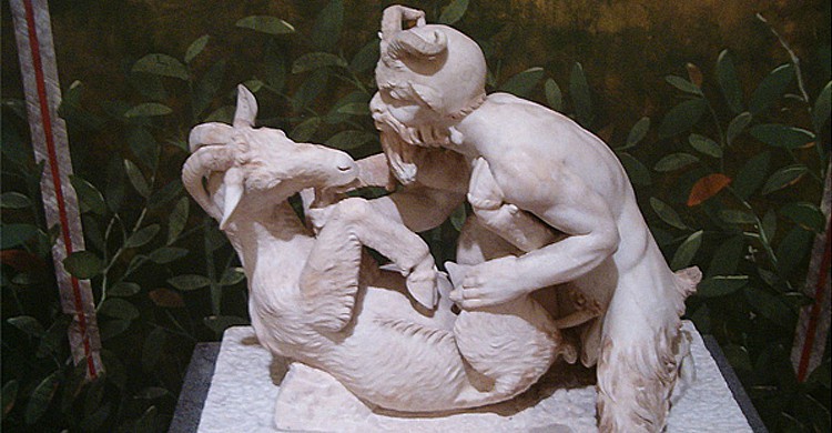 Sexe entre le Dieu Pan et la femelle-chèvre, Pompéi