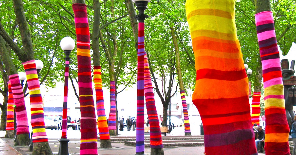 Yarn Bombing en Suisse - Inovativelab