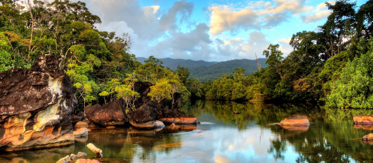 Riviere tropicale de Masoala, Madagascar