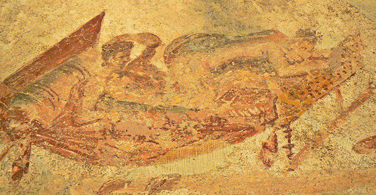 Peinture Pompéi, Musée de Naples