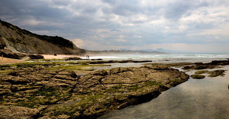 Photo de la plage de Bidart au Pays Basque